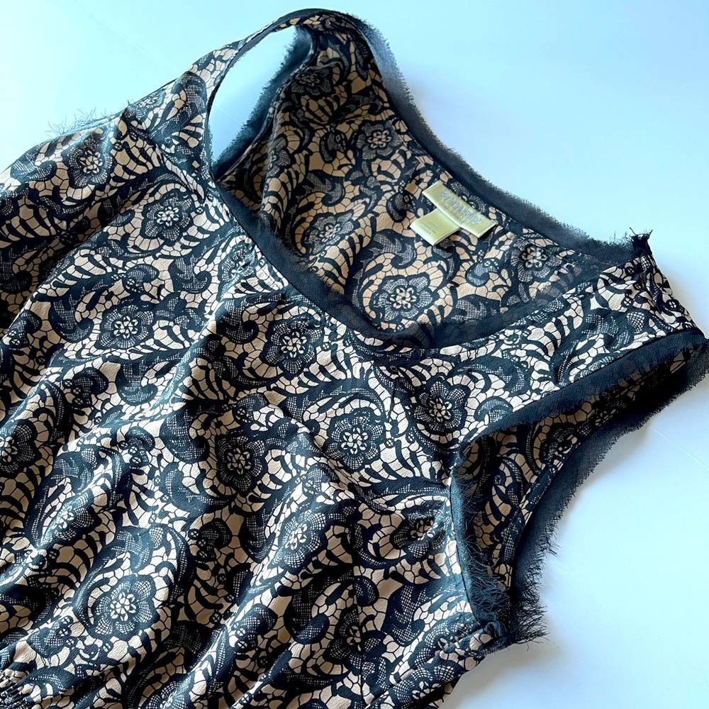 RODARTE FOR TARGET BLACK FLORAL SLEEVELESS DRESS